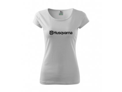 dámske tričko husqvarna biele 2