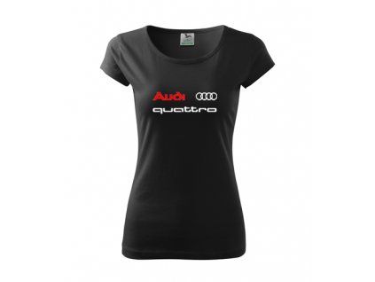 Dámske tričko Audi quattro, čierne