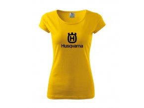 dámske tričko husqvarna žlté