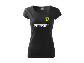 Dámske tričko ferrari čierne 2
