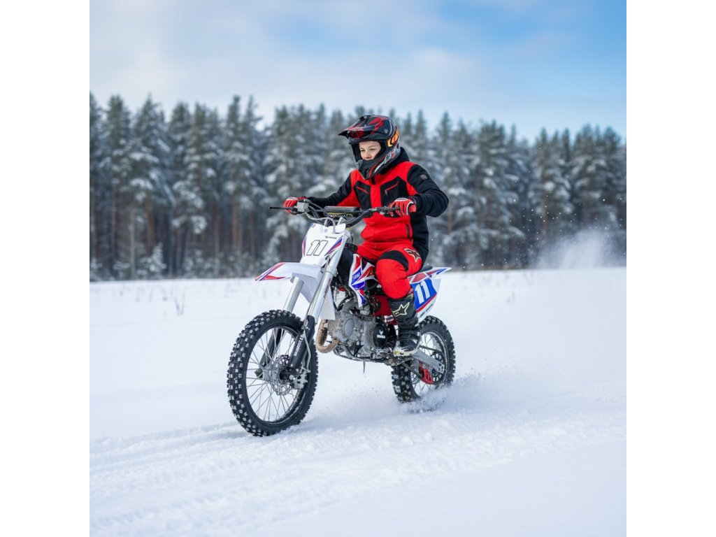 detska benzinova motorka pitbike leramotors shark 125ccm 4t 17 14 cervena 02