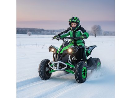 mala detska benzinova ctyrkolka leramotors thor mini 49ccm e start zelena 02