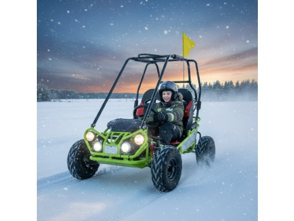 detska benzinova buggy leramotors predator 170ccm automat zelena 04