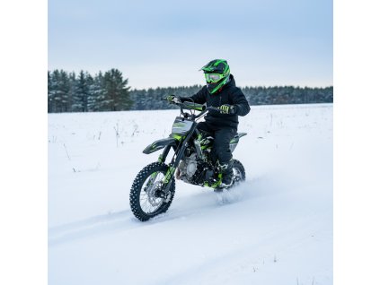 detska benzinova motorka pitbike leramotors cannon 125ccm 4t 14 12 e start zelena 02