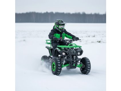 mala detska benzinova ctyrkolka leramotors storm mini 49ccm e start zelena 01