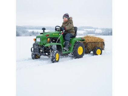 detsky benzinovy trakturek johnny 125ccm vozik 02