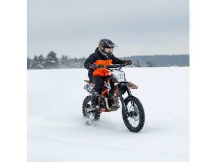 detska benzinova motorka pitbike leramotors shark e start 125ccm 4t 17 14 oranzova 02