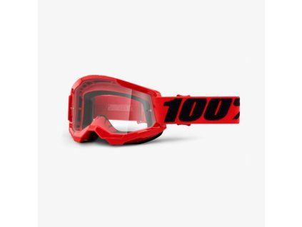100 procent gogle model strata 2 red clear lens