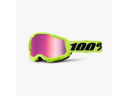 100 procent gogle model strata 2 neon yellow mir