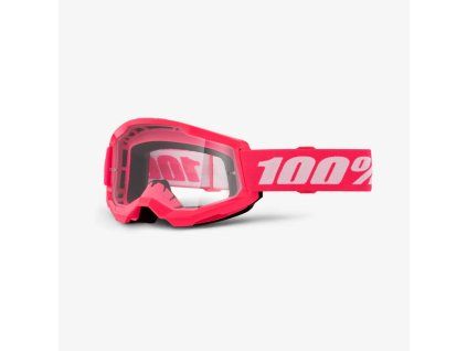 100 procent gogle model strata 2 pink clear lens