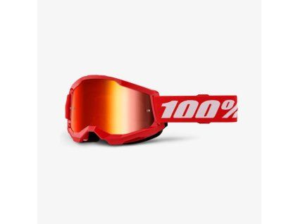 100 procent gogle model strata 2 red mirror red