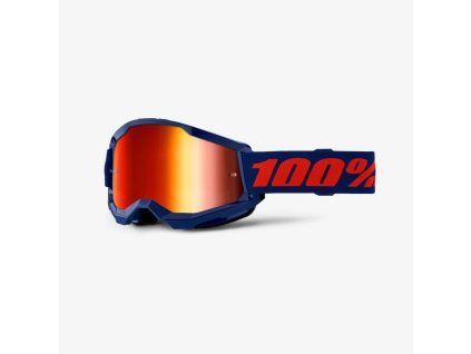 100 procent gogle model strata 2 navy mirror red