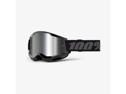 100 procent gogle model strata 2 black clear len