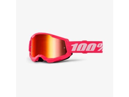 100 procent gogle model strata 2 pink clear lens