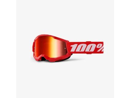 100 procent gogle strata 2 youth junior red mirr