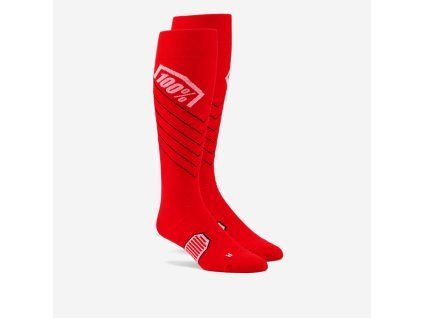 100 procent skarpety hi side thin mx socks red kol