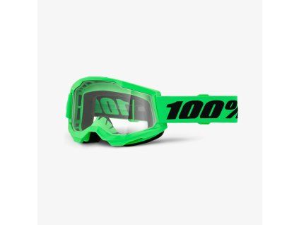 100 procent gogle strata 2 neon green clear lens