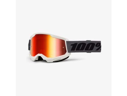 100 procent gogle strata 2 grey red mirror lens