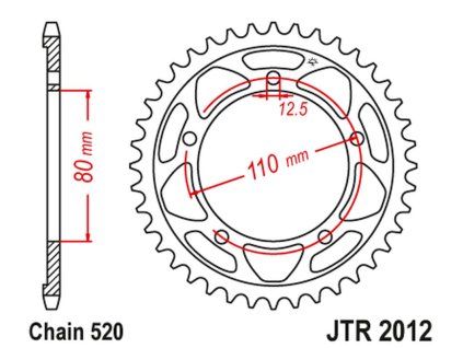 jt zebatka tylna 4350 42 triumph 865 america ameri