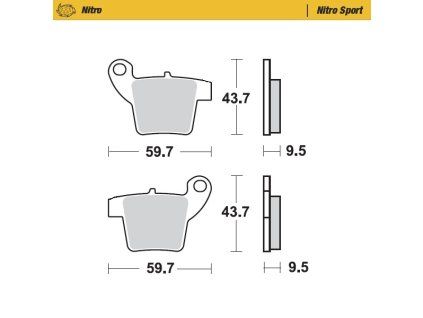 moto master klocki hamulcowe nitro racing sinter m
