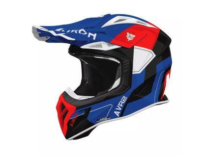 AIROH Prilba Aviator Ace 2 Shield – čierna/modrá/červená