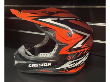 Motokrosová prilba Cassida Cross Cup (čierna/červená/biela,vel.S)