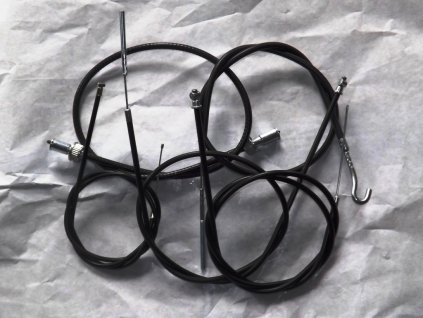 Set of cables + speedometer drive Jawa 250 Panelka with quick throttle