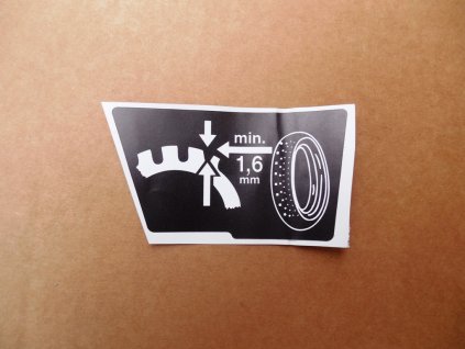 Samolepka Jawa 640 - dezén pneu