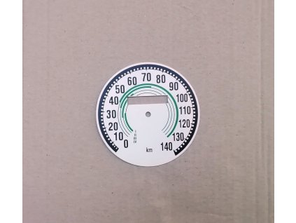 Speedometer dial Kývačka, first types - up to 140 km/h