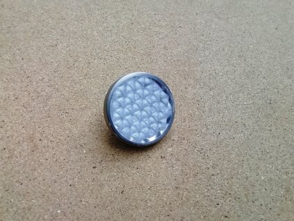 Rückstrahler PAV weiß - rostfreier Stahl