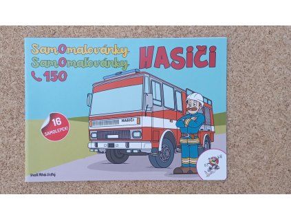 Omalovánky se samolepkami - Hasiči