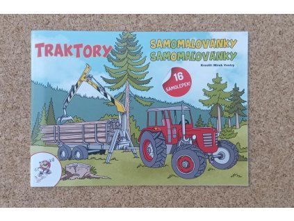 Omalovánky se samolepkami - Traktory