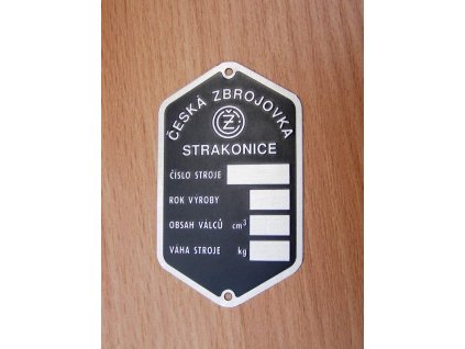 Výrobní typový štítek ČZ 150 C