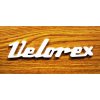 Aufschrift Velorex - weißer Kunststoff