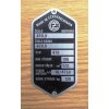 Production nameplate ČZ 175/470 Sport