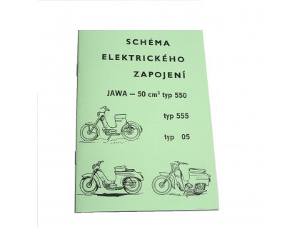 Schéma elektrického zapojení Jawa 50 typ 550, 555 a 05