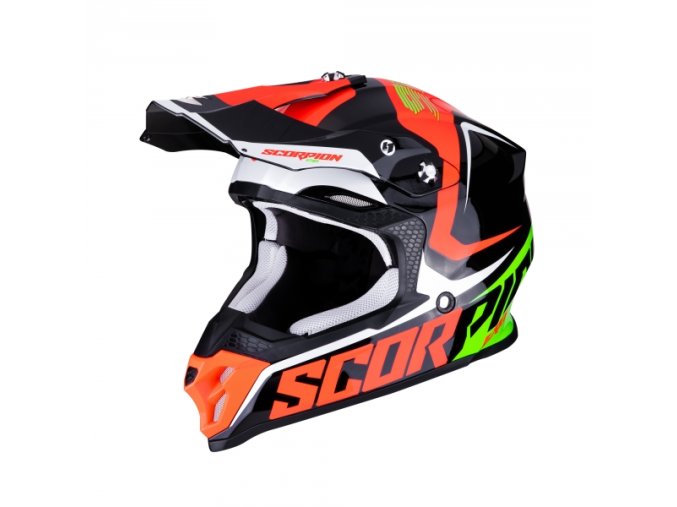 Moto přilba SCORPION EXO VX-16 AIR ERNEE černo/červeno/zelená