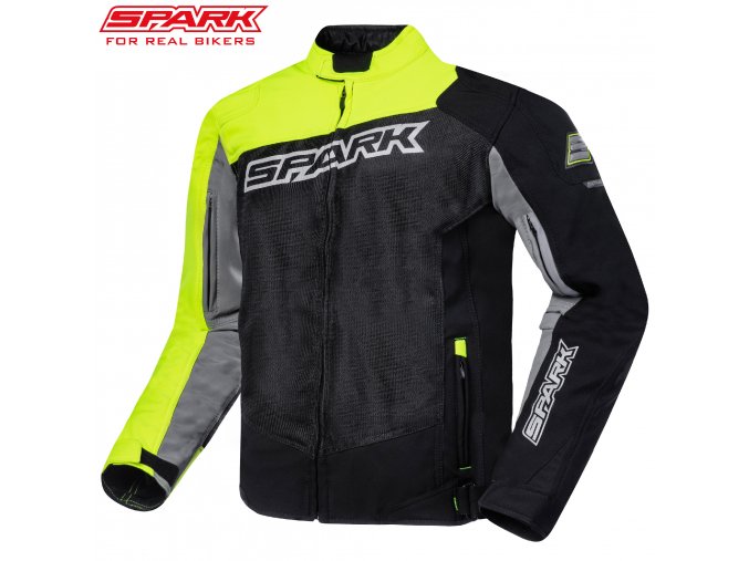 panska textilni moto bunda spark montauk fluo