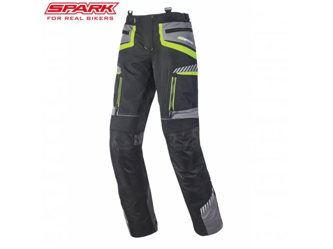 panske textilni moto kalhoty spark roadrunner cerne