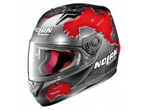 Moto helma Nolan N64 Gemini Replica C Checa Scratched Chrome 82 - 2XL