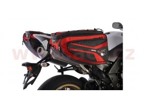 boční brašny na motocykl P50R, OXFORD - Anglie (černé/červené, objem 50l, pár)