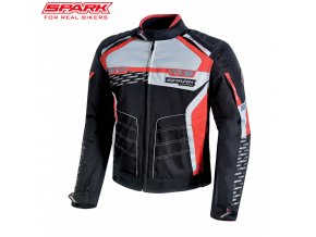 panska textilni moto bunda spark mizzen cervena