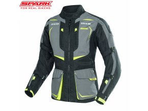 damska textilni moto bunda spark lady pacer fluo