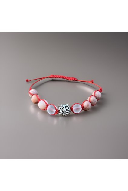 Dámský nastavitelný náramek se stříbrnou sovou