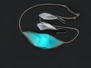 Stainless steel chain + earrings