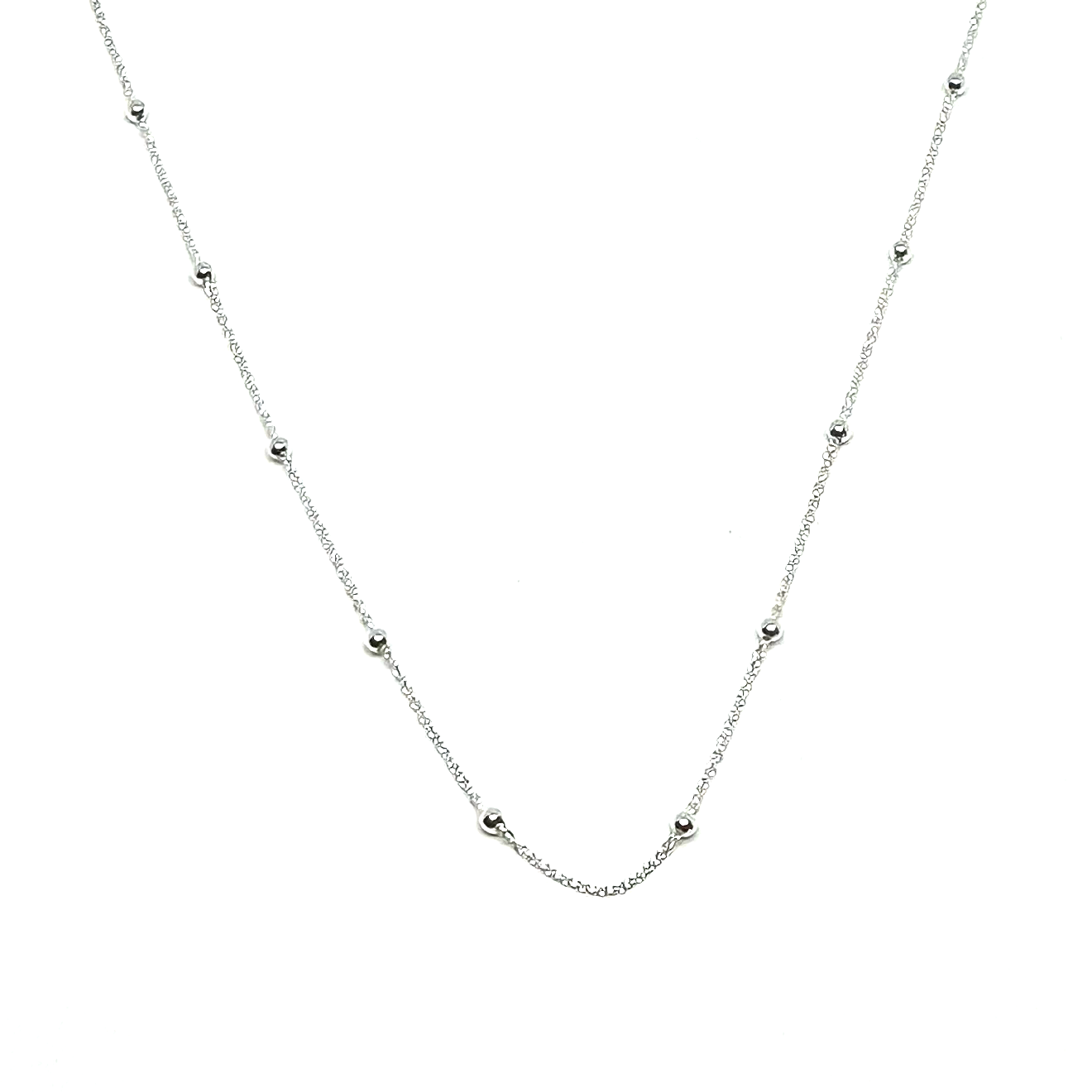 Dámský náhrdelník kuličky stříbro 42 cm Mou Jewel
