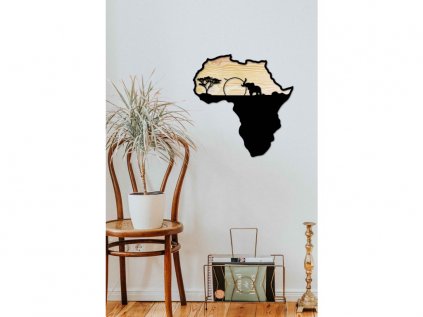 dřevěná nástěnná dekorace afrika sahara slon