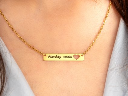 Náhrdelník se srdíčkem a osobním vzkazem
