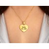 Personalizovaný náhrdelník se srdíčkem s vlastním textem (4)