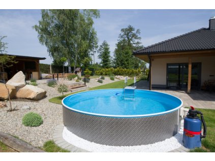 Azuro 402 DL - 4.6m x 1.2m, RATTAN - without ladder and filter, with off-axis holes